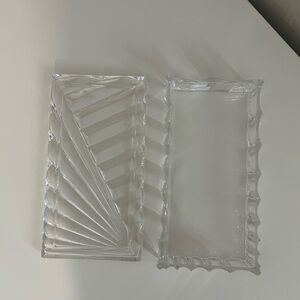 Antique Bleikristall Art Deco Cut Crystal Trinket Box/jewelry box/cigarette box